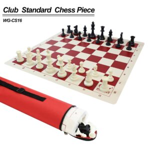 Tournament Chess Set - Red